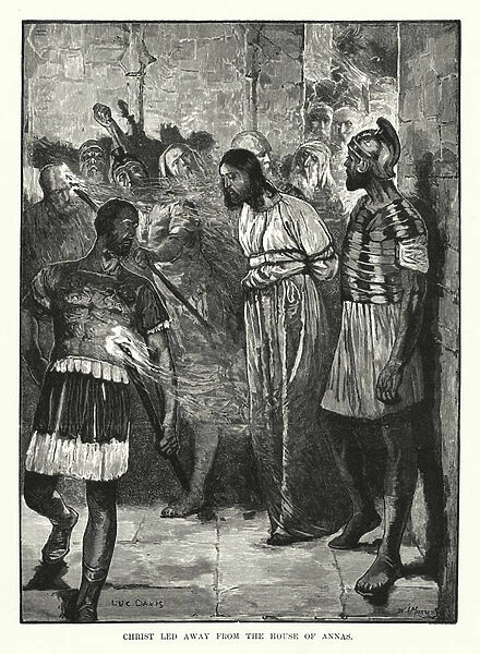 Christ led away from the House of Annas (engraving)