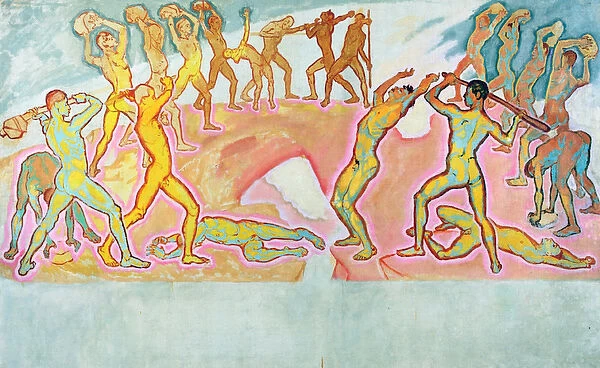 The Clash of the Titans, 1913-15 (oil on canvas)