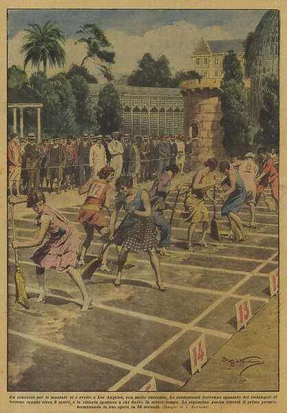 A competition for housewives took place in Los Angeles, with great success (colour litho)