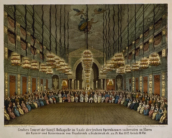 Concert of the royal band in the auditorium of the Dresden Opera House in honour