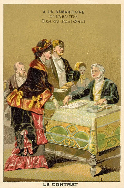 The contract (chromolitho)