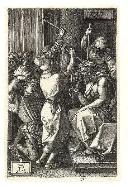 The coronation of thorns, 1512 (Burin engraving on copper)