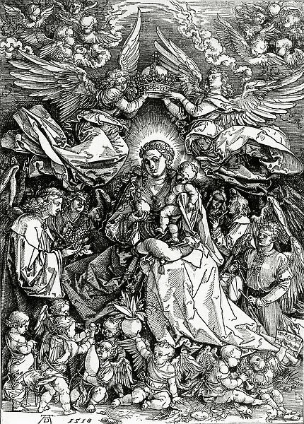The Coronation of the Virgin and Child, 1518 (woodcut)