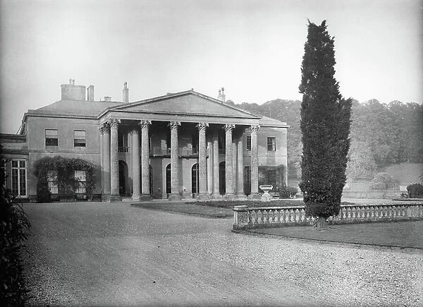 Dodington Park, the west front, from Country Houses of the Cotswolds (b / w photo)