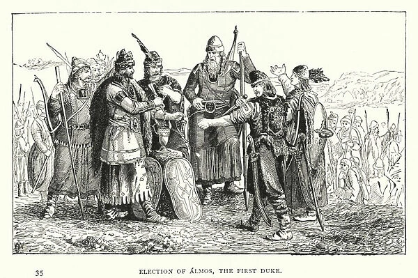 Election of Almos, the First Duke (engraving)