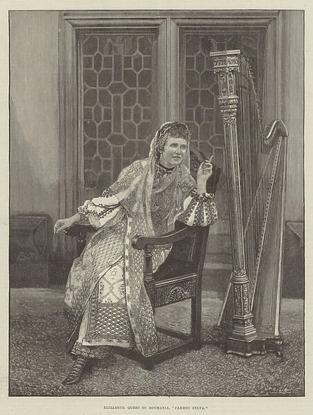 Elizabeth, Queen of Roumania, 'Carmen Sylva'(engraving)