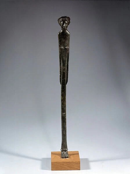 Etruscan art: female threaded bronze statuette probably representing Aphrodite. 350 BC