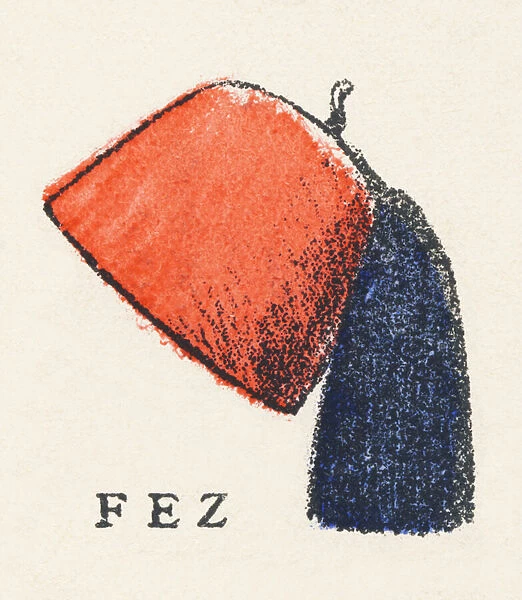 F: fez. 6345858 F: fez by Unknown Artist, (19th century); 25.7x18.7 cm; (add.info.