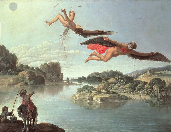 The Fall of Icarus (oil on canvas)