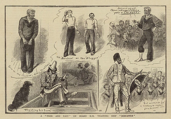 A 'Free and Easy'on Board HM Training Ship 'Boscawen'(engraving)