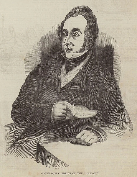 Gavin Duffy, Editor of the 'Nation'(engraving)