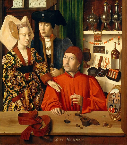 A Goldsmith in his Shop, 1449 (oil on oak panel