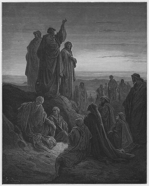 Gustave Dore Bible: The Apostles preaching the Gospel (engraving)