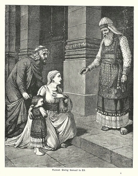 Hannah Giving Samuel to Eli (engraving)
