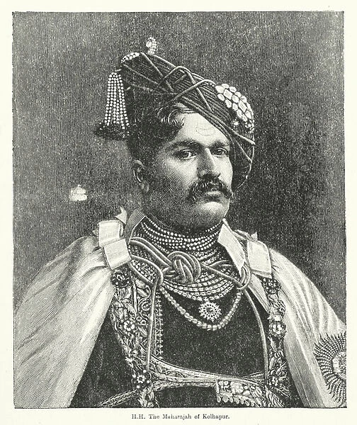 HH The Maharajah of Kolhapur (litho)