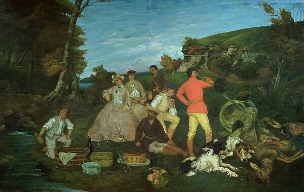 The Huntsmans Picnic (oil on canvas)