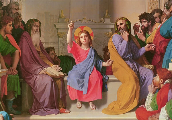 Jesus among the Doctors (detail of Jesus), 1862 (oil on canvas)