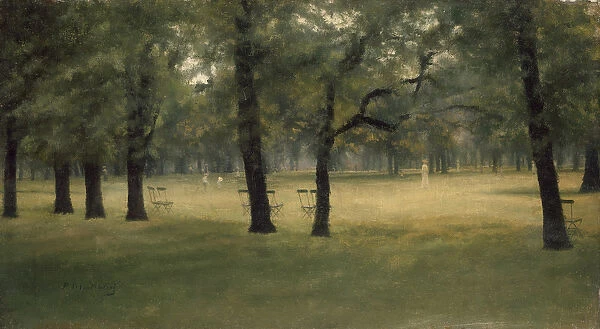 Kensington Gardens, 19th century (oil on panel)