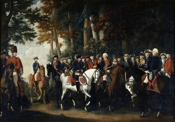 King Frederick IIs return from Preussen von Manoever, c. 1785 (oil on panel)