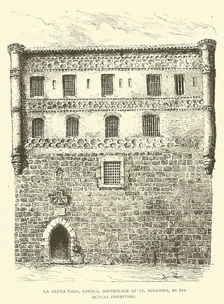 La Santa Casa, Loyola, birthplace of St Ignatius, in its actual condition (engraving)