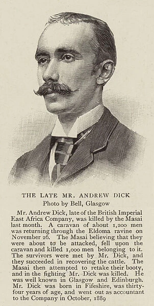 The Late Mr Andrew Dick (engraving)