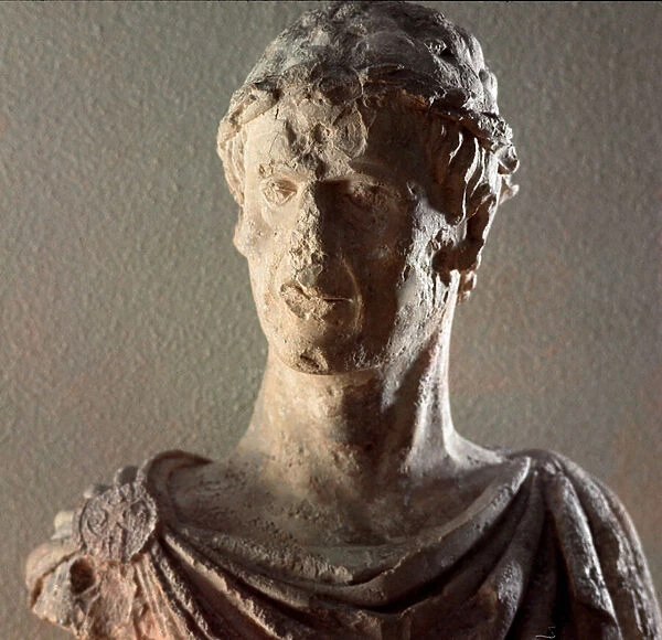 Limestone bust of Emperor Frederic II of Hohenstaufen (1194-1250) 1245-1250