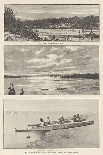 Lord Lonsdales Travels in the Arctic Regions of North America (engraving)