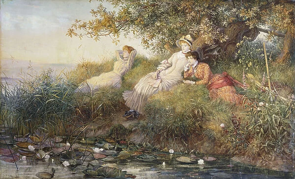 The Lotus Eaters, 1883 (pencil and watercolour heightened with white)