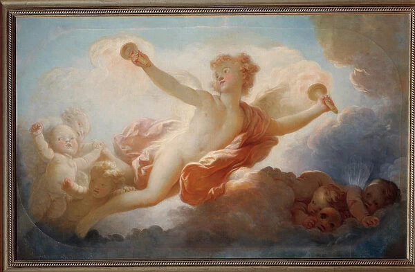 Love Kissing the Universe Painting by Jean Honore Fragonard (1732-1806)