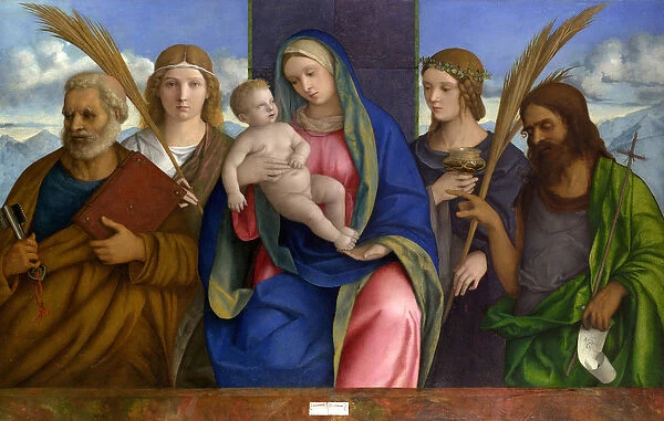 Madonna and Child with Saints. c. 1500 (tempera and oil on wood)