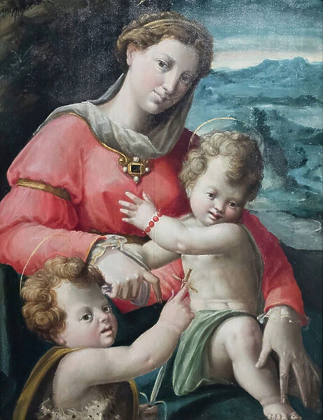 Madonna and Child with the Young St John, 1540-50, Giovan Battista Ramenghi, known as Bagnacavallo (oil on panel)