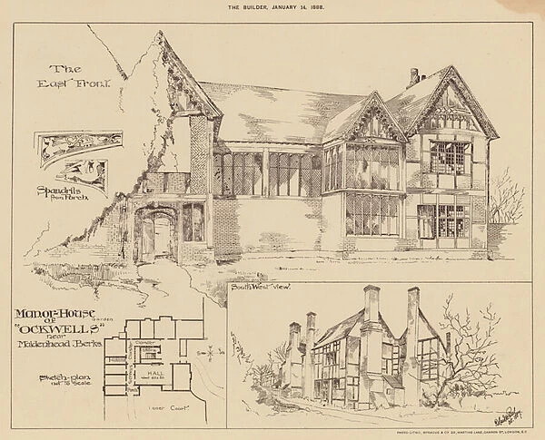 Manor House of 'Ockwell s'near Maidenhead, Berks (engraving)