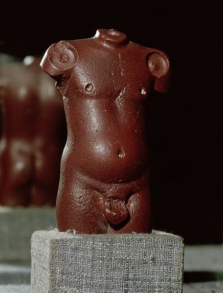 Masculine torso, from Mohejo-Daro, Indus Valley, Pakistan, 3000-1500 BC (stone)