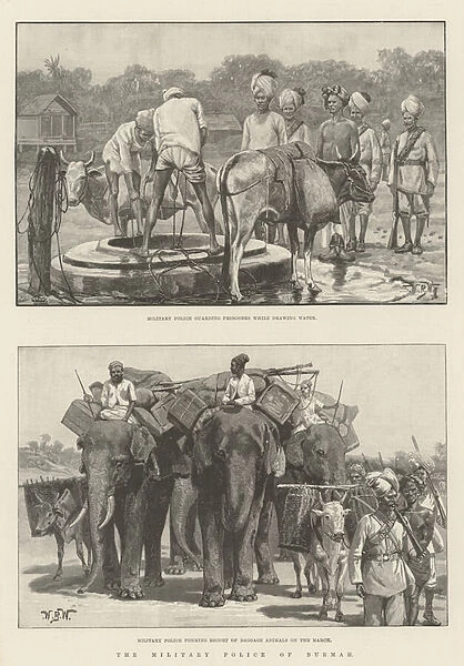 The Military Police of Burmah (engraving)