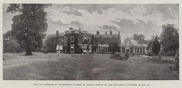 The New Premises of Livingstone College at Leyton, opened by the Explorers Daughter on 23 May (b  /  w photo)