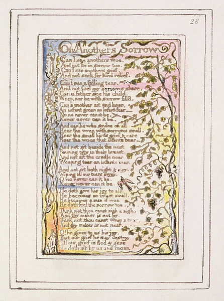 P. 124-1950. pt28 On Anothers Sorrow: plate 28 from Songs of Innocence