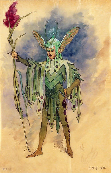Peaseblossom, costume design for 'A Midsummer Nights Dream', produced by R