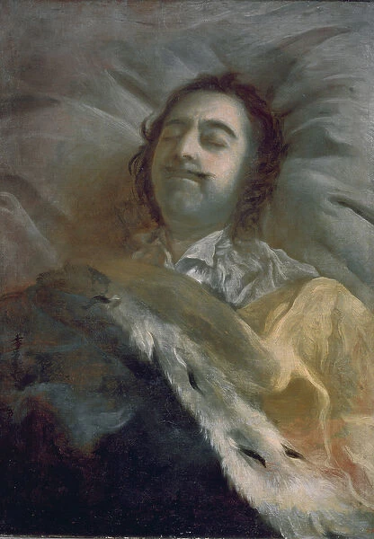 Peter I (1672-1725) the Great on his Deathbed, 1725 (oil on canvas)