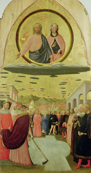Pope Liberius (r. 352-66) Founding the Basilica of Santa Maria della Neve (oil on panel)