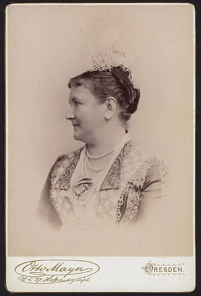 Portrait, Last Queen of Saxony, formerly Princess Carol of Sweden (b  /  w photo)