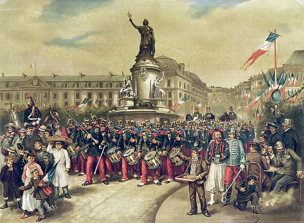 Quatorze Juillet, 1881 (colour litho)