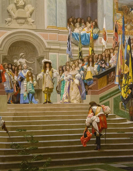 Reception of Louis 2 de Bourbon Conde said the Grand Conde by King Louis 14 a Versailles