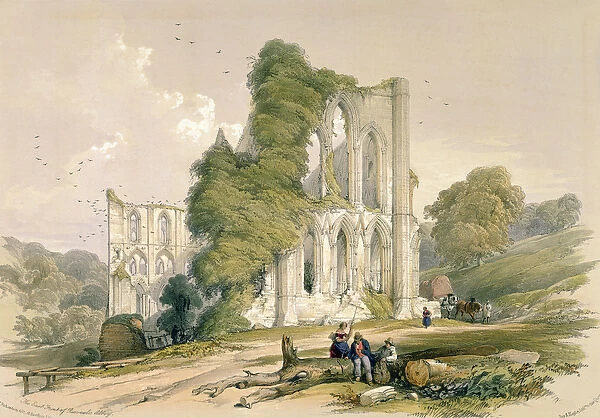 Rievaulx Abbey, from the East Front, from The Monastic Ruins of Yorkshire