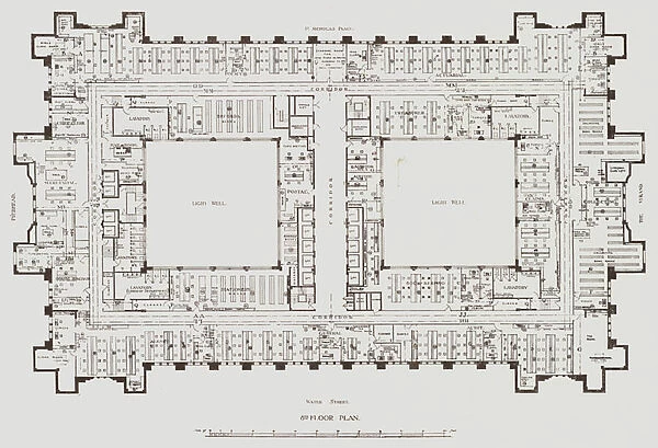 Royal Liver Building, 8th Floor Plan (litho)