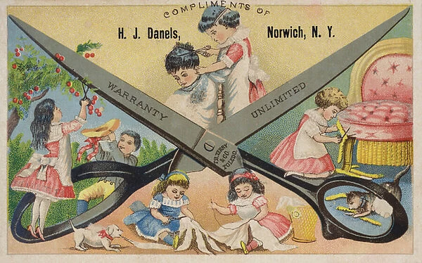 Scissors being used for an array of jobs (chromolitho)