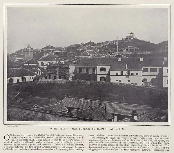 'The bluff'and foreign settlement at Chi-fu (b  /  w photo)