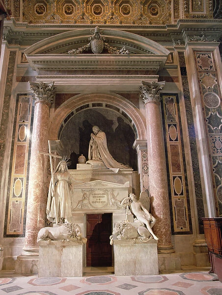 Tomb of Pope Clement XIII (1693-1769), 1783-92 (marble)