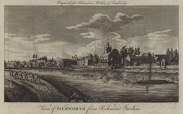View of Isleworth from Richmond Gardens (engraving)