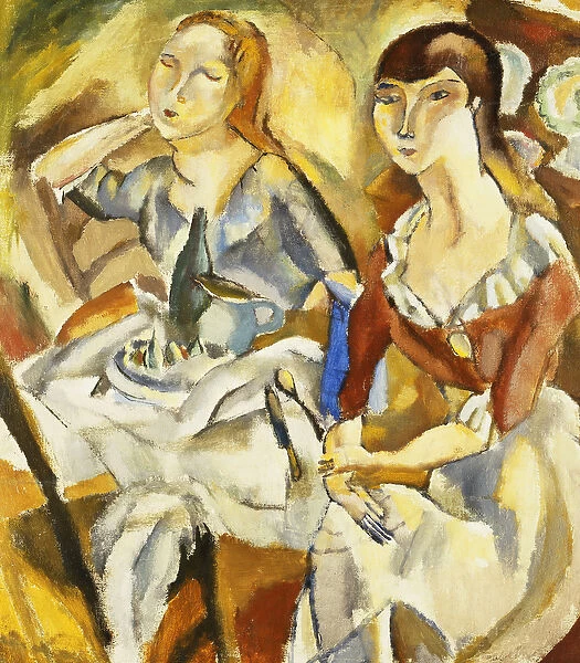 Young Girls Sitting Together (recto); Jeune Filles Attablees (recto)