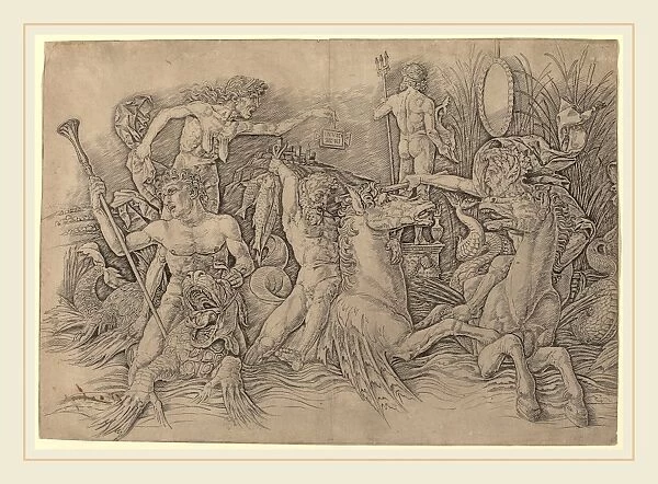 Andrea Mantegna (Italian, c. 1431-1506), Battle of the Sea Gods [left half], c. 1485-1488